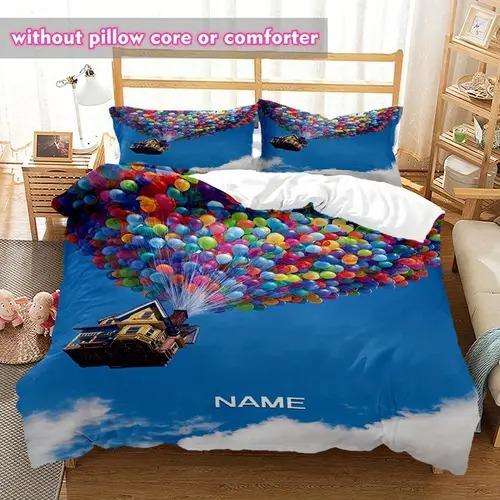 Hot Air Balon Soft Duvet Cover Soft Duvet Cover Featuring Hot Air Balon Patern Suitable for Children Kids Adult Peoples Soft Warm Breathable