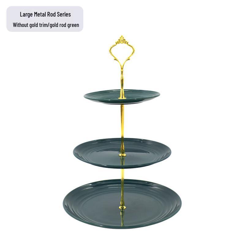 Jiante Minimalist Rotating 3-Tier Metal Fruit Bowl