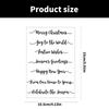 Blessing Word Clear Stamp Silicone Stamp Merry Christmas Transparent Stamp for Card Making Scrapbookig Decorations