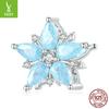 Winter Snowflake Diy Bracelet Beaded Accessories, Christmas S925 Silver Pendant
