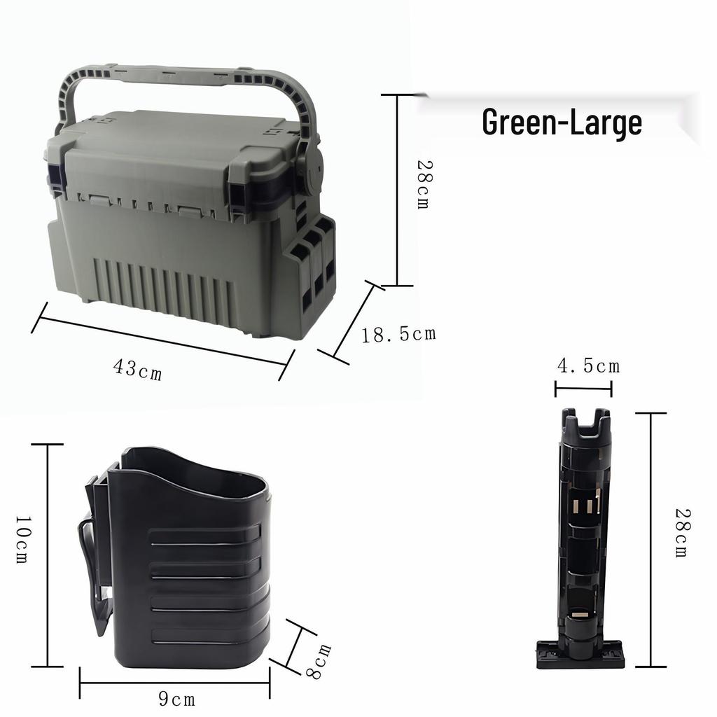 Mehrschichtige Angel-Aufbewahrungsbox mit großer Kapazität für Köder, Meeres- und Uferfischerei mit verstärktem Design