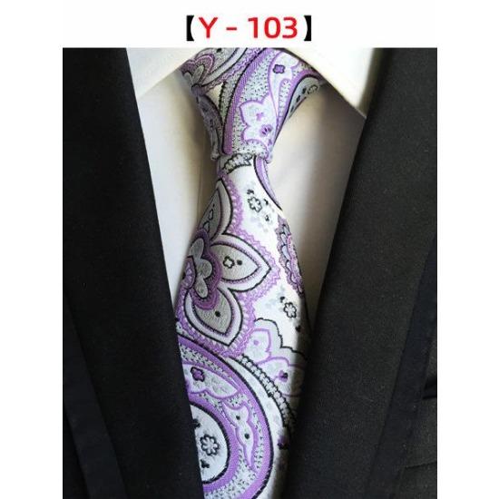 8Cm Polyester Herrenkrawatte Cashew Blumenanzug Krawatte