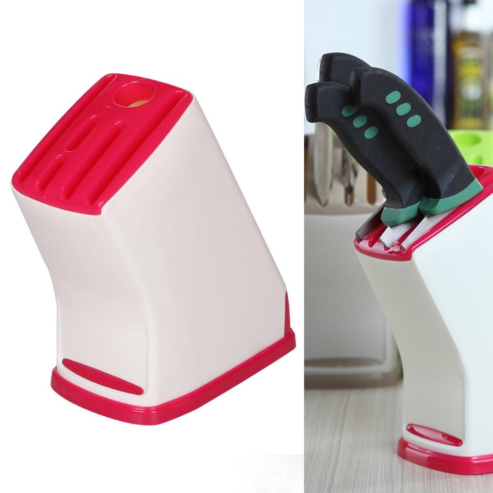 Knife Holder Storage Rack Muffin Shape Pp Cutlery Organizer With Pe Base, Non-Slip, Fast Draining Ventilation, For Kitchen