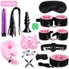 BDSM Kits Adults Sex Toys for Couples Handcuffs Nipple Clamps Spanking Paddle Sex Metal Anal Plug Vibrator Slave Bondage