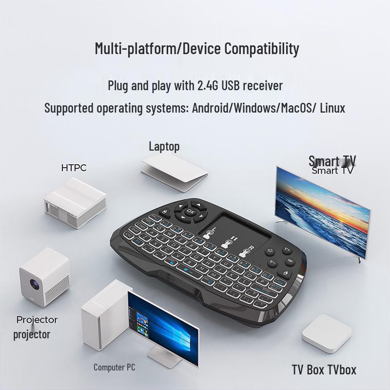 Rechargeable Wireless Backlit Keyboard & Air Mouse