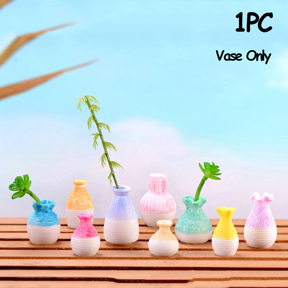 1 st harts vas miniatyr blomkruka liten mun vas prydnad mikro landskap älvträdgård dekor DIY hantverkstillbehör växtkruka