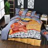 Naruto Anime Bettwäsche-Set, Bettbezug und Kissenbezüge, lebendiger Retro-Stil für Schlafzimmer