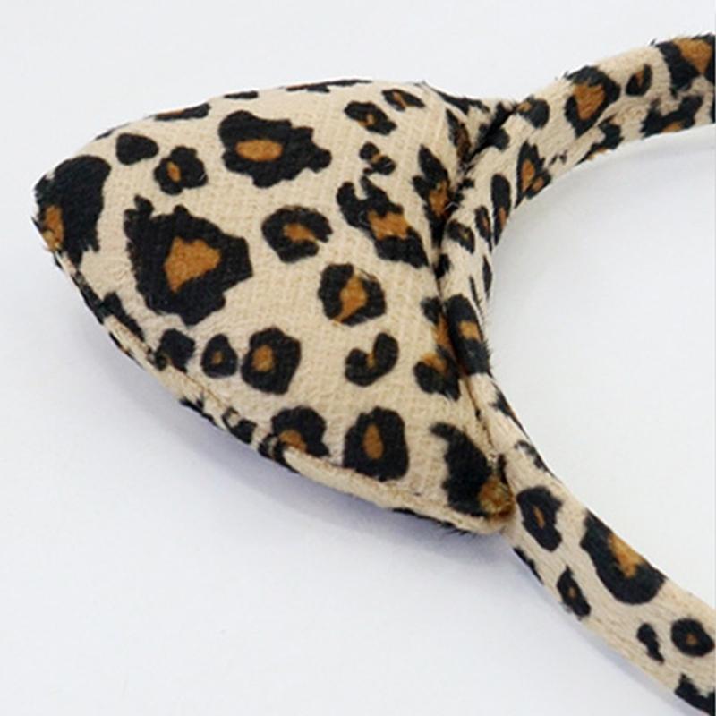 Animal Pattern Ears Headpiece With Soft Fabric Roleplay Costume Hairband For Cosplay Event And Themed Parties