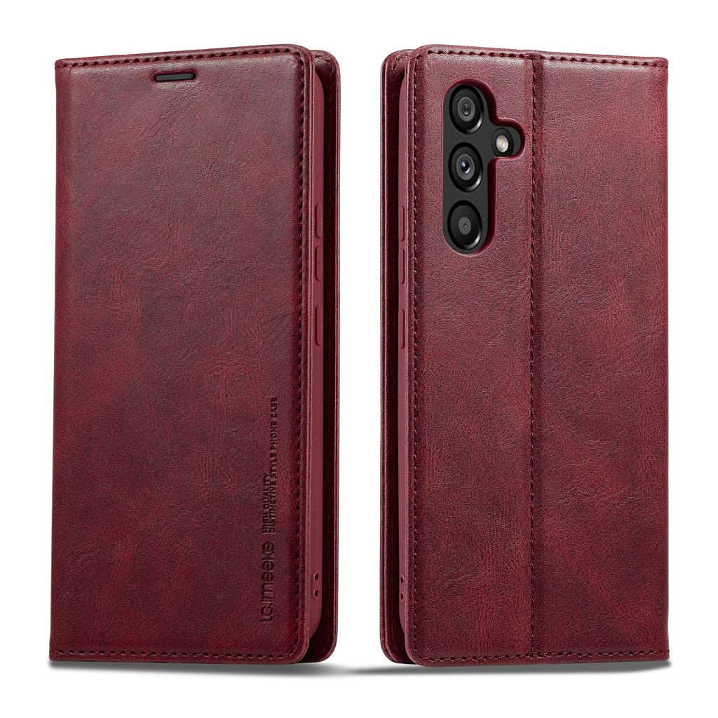 LC.IMEEKE For Samsung Galaxy S24+ Leather Case RFID Blocking Card Slots Phone Cover