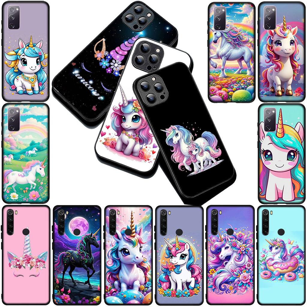 Handyhülle für Xiaomi Redmi 15 15C A4 A5 9A 9C NFC Note 9 8 9T 8T 5G Weiche Silikonhülle Comics Einhorn Cartoon