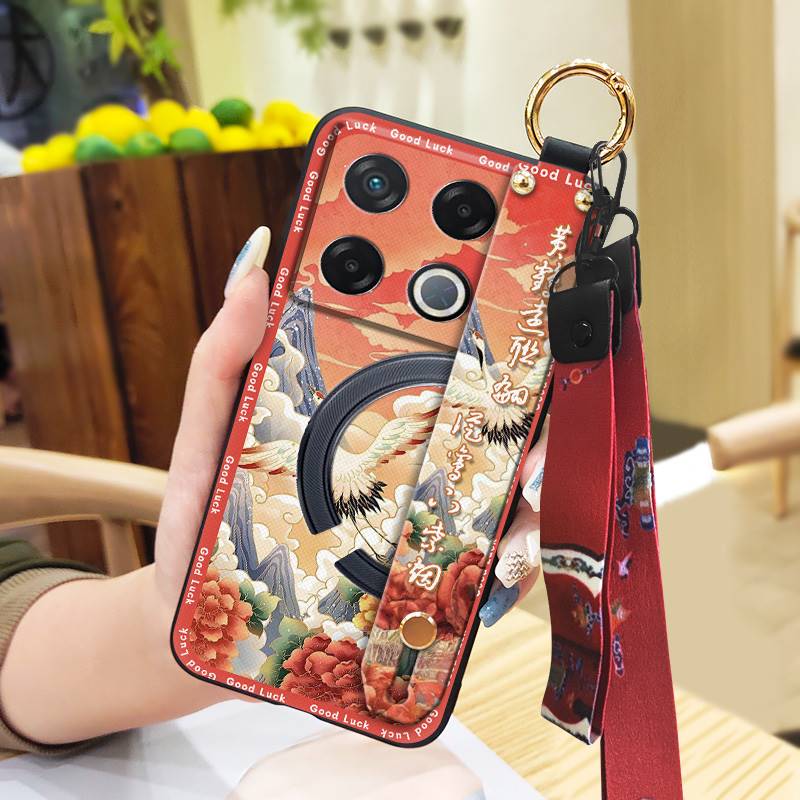 Protective Anti-knock Phone Case For infinix GT 20 Pro/X6871 Anti-dust Dirt-resistant Fashion Shockproof Wrist Strap
