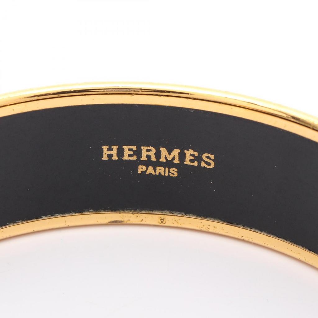 Used HERMES EmailleGM Bangle Gold Plated Cloisonne Gold Multicolor Gold Used Women
