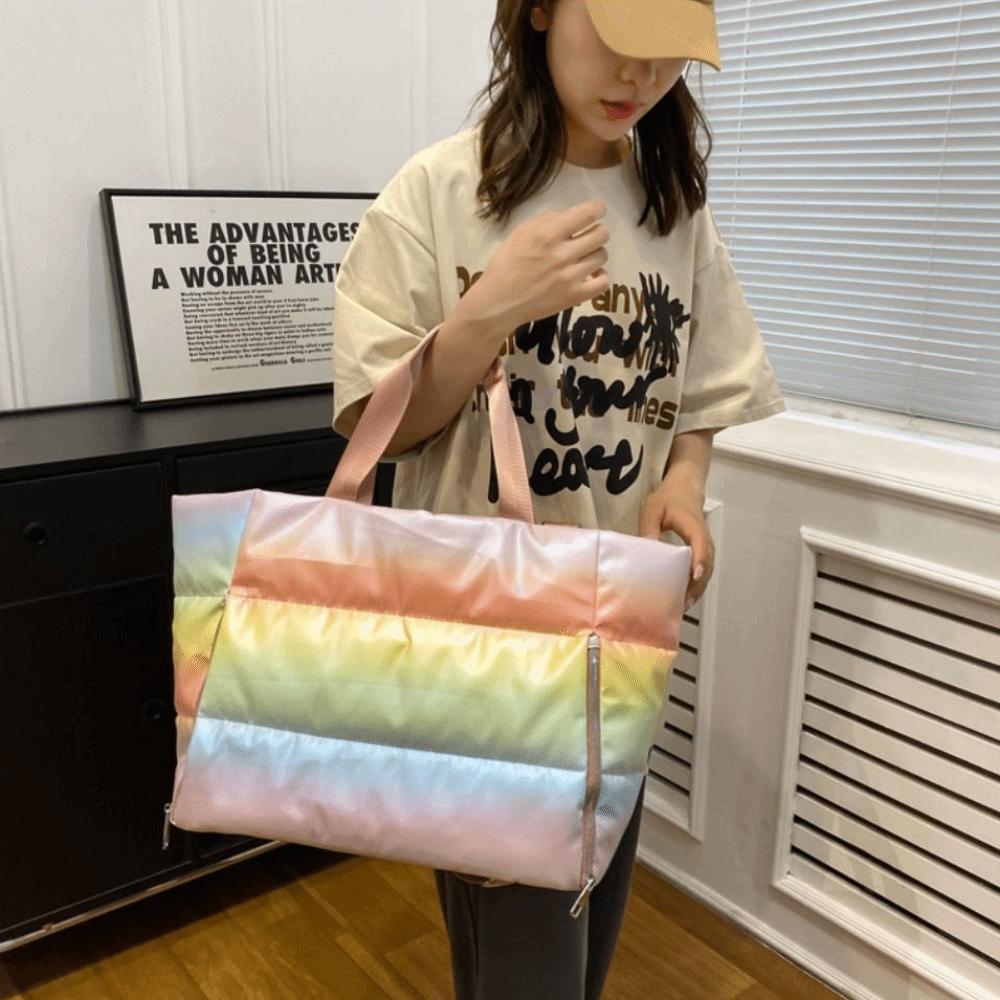 Large Capacity Women Gym Sports Bag LightWeight Dry Wet Separation Waterproof Swimming Bag Foldable Soft Shoulder