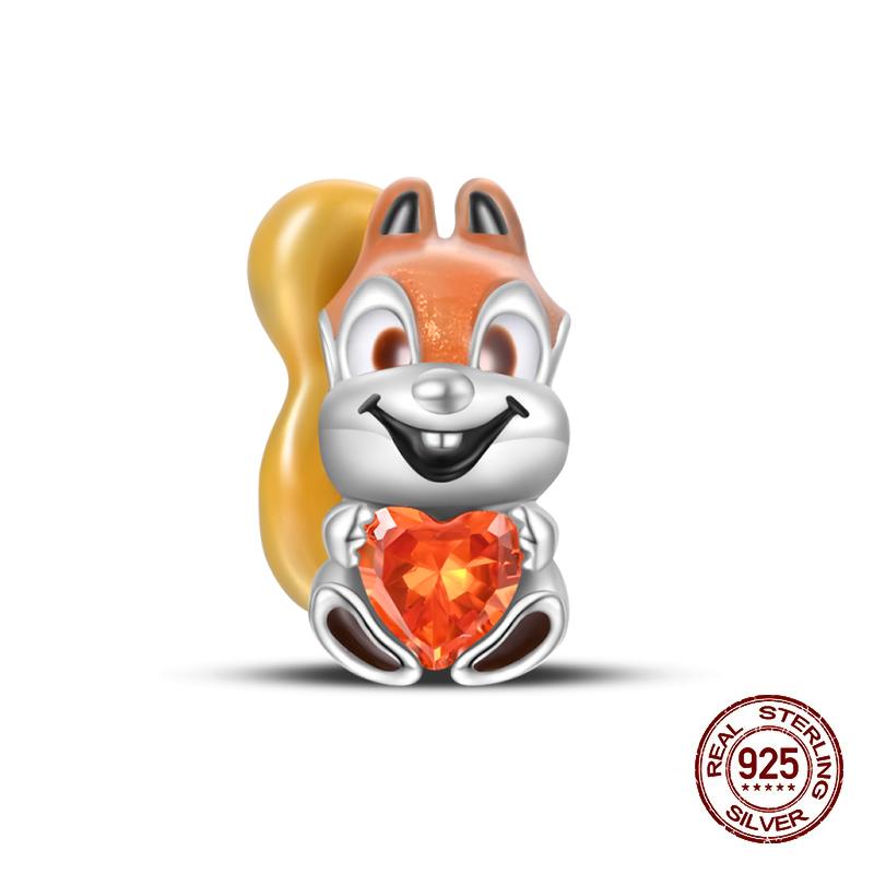 Charms Kupferrosa Katze Eule Tier Herz Zirkonia Charm Perlen Passen Original Armbänder Feiner DIY Schmuck