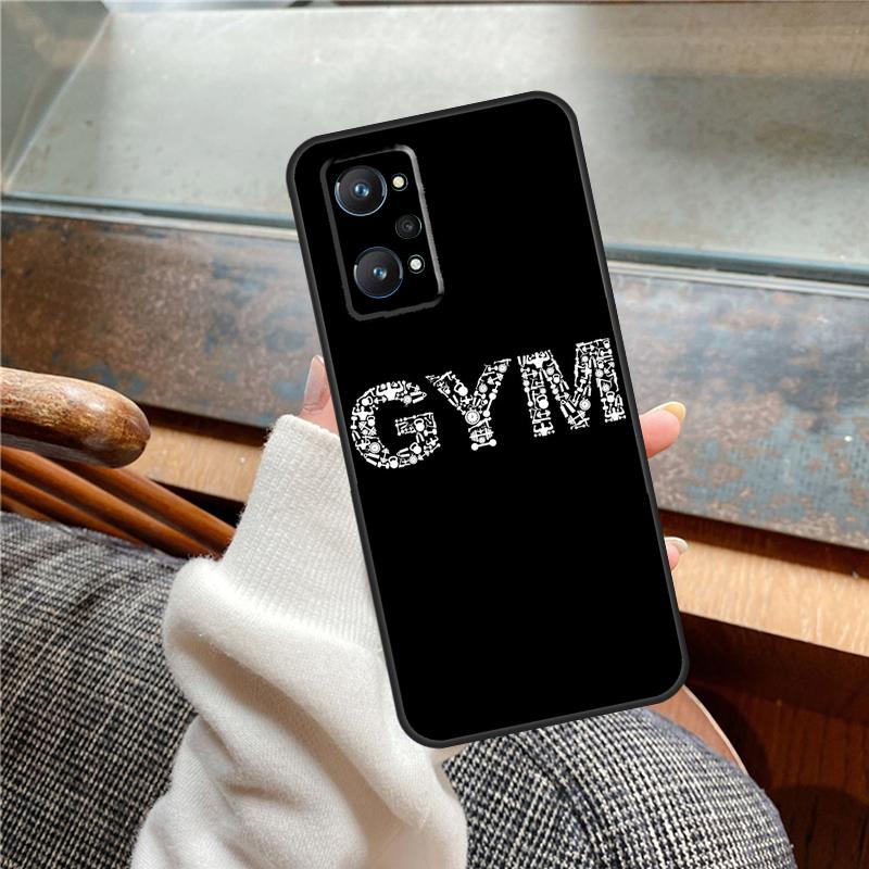 Bodybuilding Gym Fitness Case For Realme 15 Pro GT7 GT6 11 12 13 14 Pro Plus C55 C51 C53 C35 C33 C61 C65 C67 C71 C75