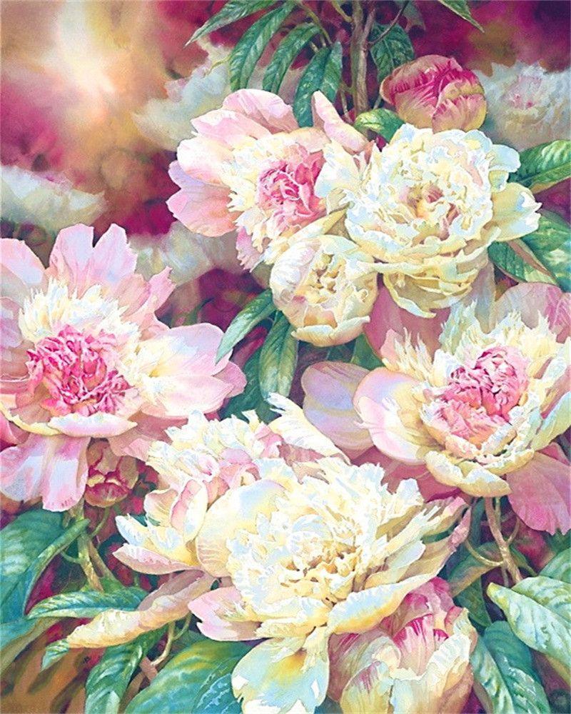 RUOPOTY Painting By Numbers Vase Hand Painted Pictures By Number Flower On Canvas Home Decoration DIY Gift Wall Art