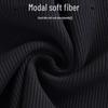Women's Modal High Neck Long Sleeve Shirt - Elastic Slim Fit, Trendy Thin Style for Spring, Autumn, and Winter.