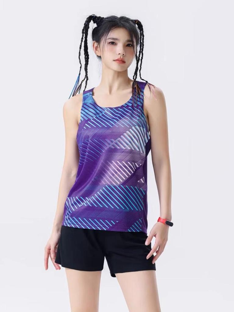 Unisex Track & Field Suit Set - Training Vest & Three-Point Pants for Running & Hurdles