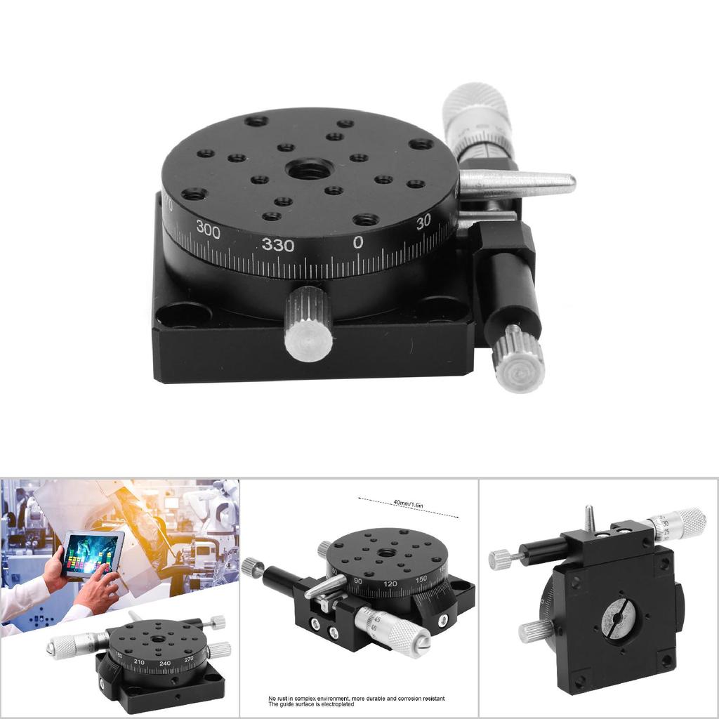 RSP40L R Axis Trimming Station Manually Adjustable Slide Platform 40mm for Micrometer