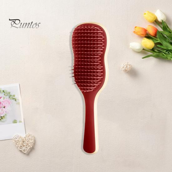 Peigne de massage à coussin d'air avec poils doux, peigne de coiffure à long manche pour éviter les enchevêtrements de cheveux, brosse antistatique de massage du cuir chevelu pour femmes et filles
