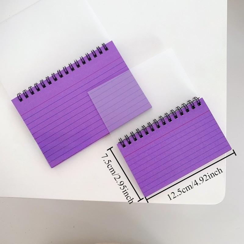 Simple, Thick and Tearable Multifunctional Coil This Candy-colored Horizontal Line Student Portable Notebook Message Index Card