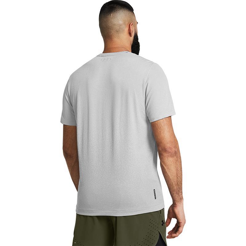 Under Armour Vanish Elite Naadloos Vervagend Effen Kleur Ronde Hals Korte Mouw T-shirt Heren Tops Wit 1385805-100