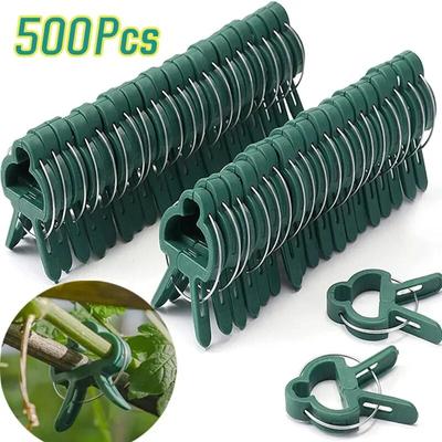 20/100Pcs Plant Fixed Clips Reusable Greenhouse Bracket Fixing Stems Flower Vine Vegetables Tomatoes Fastener Garden Supplies