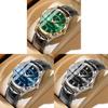 Swiss Mens Quartz Watch With Leather Strap And Luminous Dial For Casual Wear