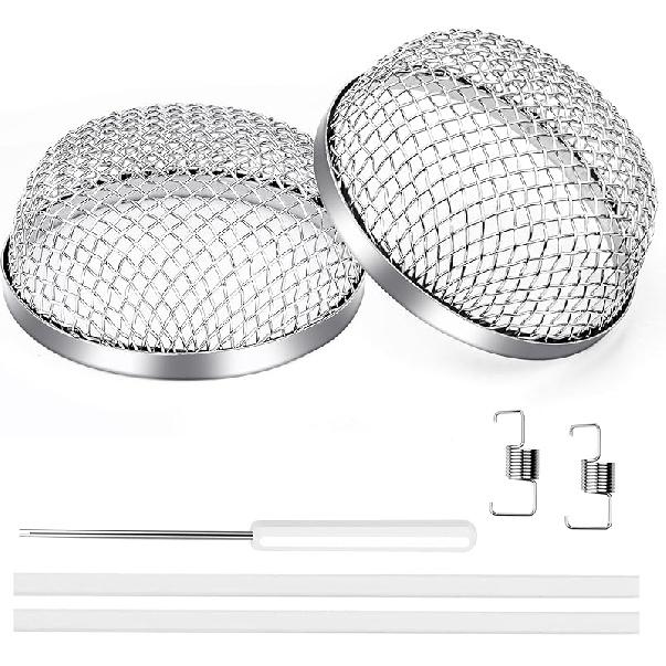 SheeChung RV Furnace Vent Screen, Flying Ect Screen Water Heater Cover For Camper, 4.5 X 4.5 X 1.3 Inch, Stainless Steel Screen With Tallation Tool &
