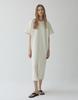Mommet Den Front Slit Boxy Dress Cream