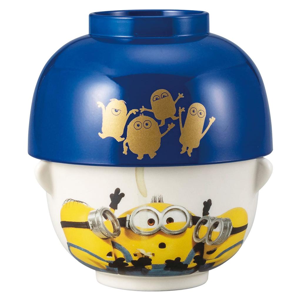 sun art "Minions" Soup and Rice Bowl Set, Approx. 200ml, Stuart, Otto, and Bob, Minions Merchandise, Movie Tableware, Gift, SAN3574-2
