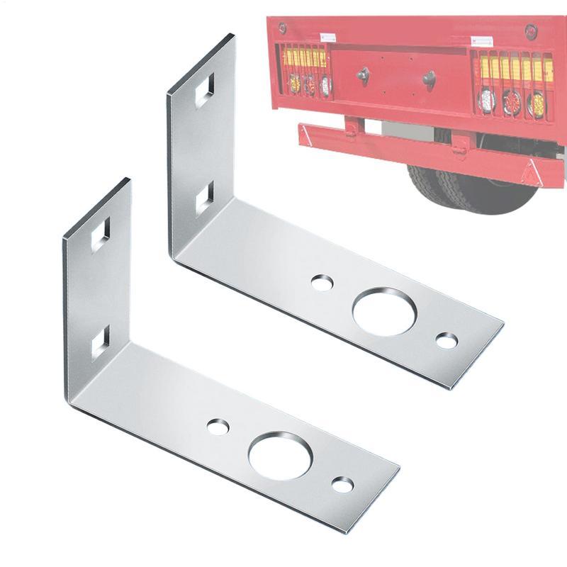 Trailer Rear Light Bracket Tail Light Mounting Bracket 2 Pieces Metal L Shape Lamp Rack For Transport Vehicle Marine RV Truck