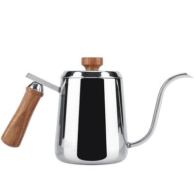 304 Edelstahl Holgriff Tropfkaffeekanne Langer Schwanenhalsausguss Kessel