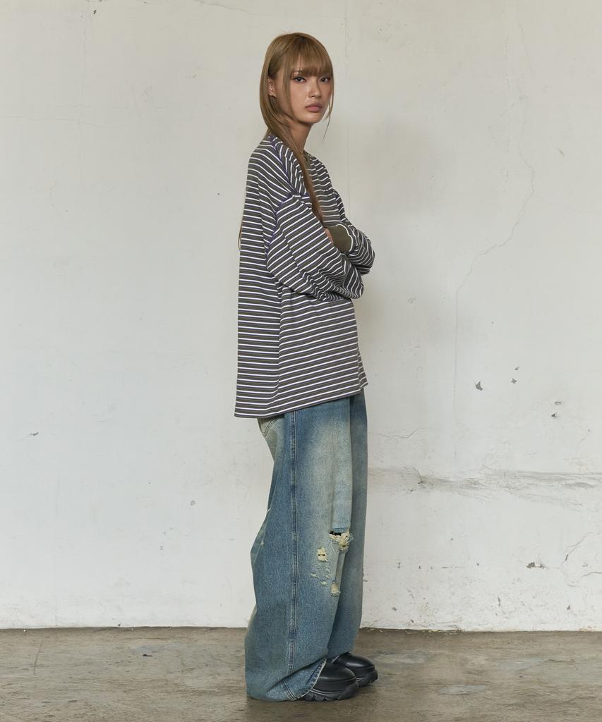 NONTYPE Multi Stripe Long Sleeve (Khaki)