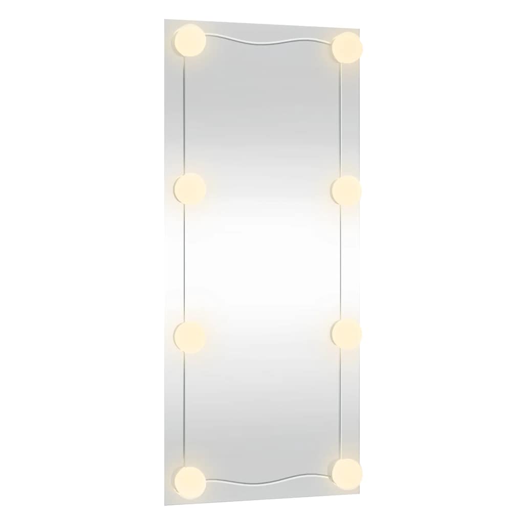 Vidaxl Lustro Ścienne Z Led, 50X100 Cm, Szklane, Prostokątne