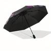 Kuromi Automatic Folding Umbrella-Simple 8-Rib Design, Bright Cartoon Pattern, Durable Iron Frame, Suitable For Travel, Outdoor, Beach-Cute