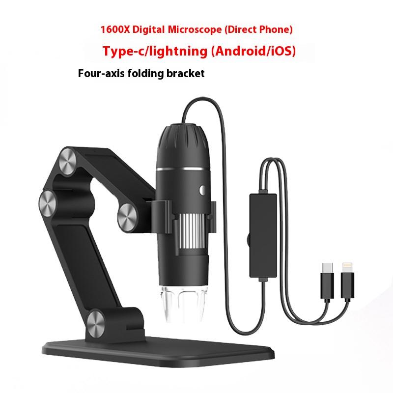 Three In One Usb Microscope with 1600X Magnification for Android Phones, Computers, and General-Purpose Digital Microscopes