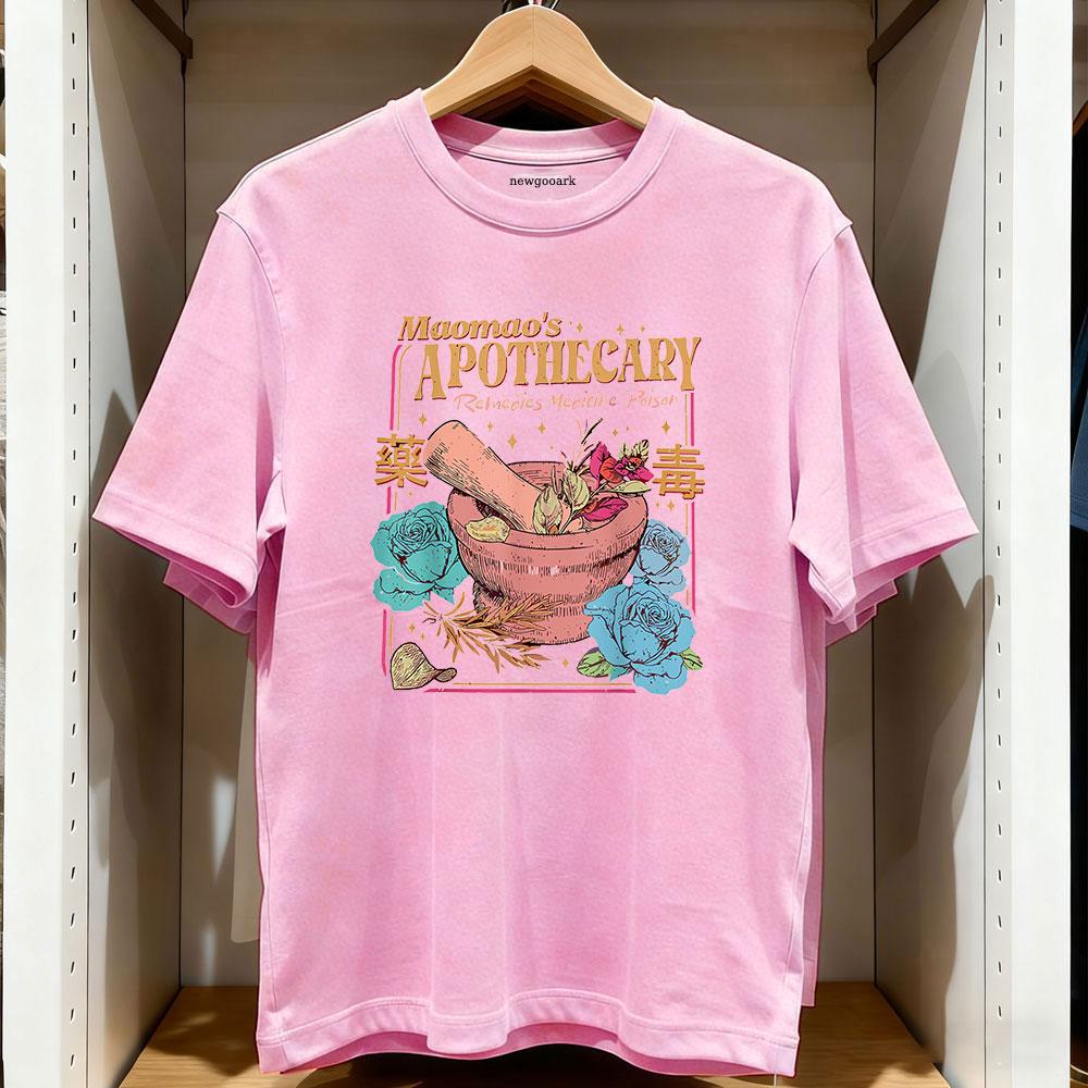 Mao Maos Apothecary Cute Japanese Anime Classic TShirt Anime Women Unisex Vintage Graphic T Shirts Cotton Oneck Adult