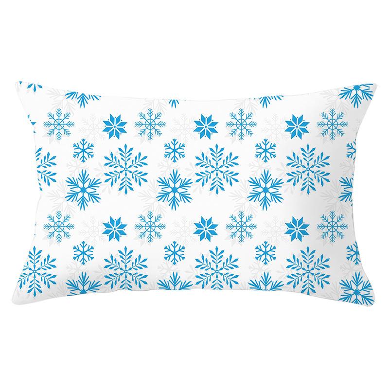 Christmas Series Peach Skin Waist Pillowcase Rectangular Sofa Cushion Cover Bedside Pillowcase Home