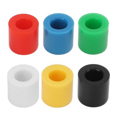 180PCS 6 Colors Breadboard Push Button Cover Round Shape ABS Plastic Tact Switch Push Button Hat Switch Button Hats
