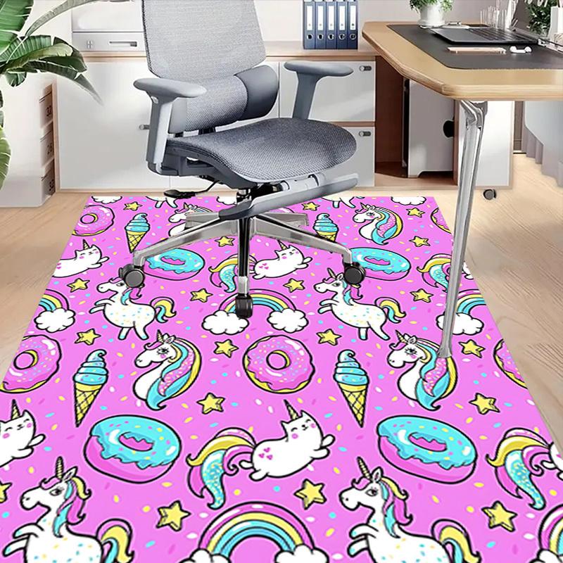 1PC Unicorns Donuts Extra Large Non Slip Floor Carpet, Office, Family, Bedroom, Studio Large Area Rug Indoor Rugs