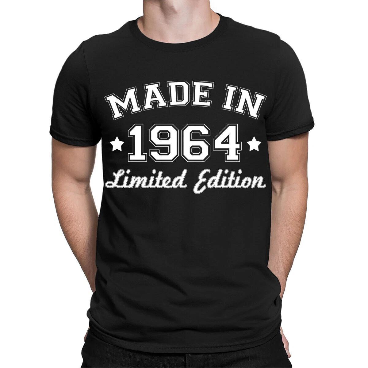 62nd Birthday Gift T-Shirt Made in 1964 Limited Edition Mens Womens Top #TA-34 XL