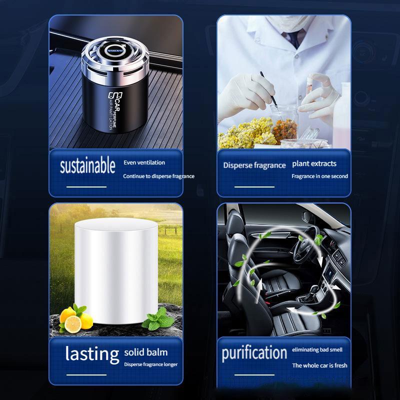 1 Balení Osvěžovač Vzduchu do Auta Volvo Pevný Balzám Parfém Osvěžovač Vzduchu Dlouhotrvající Difuzér Parfému Kolínská Vůně Citronu a Osmanthu