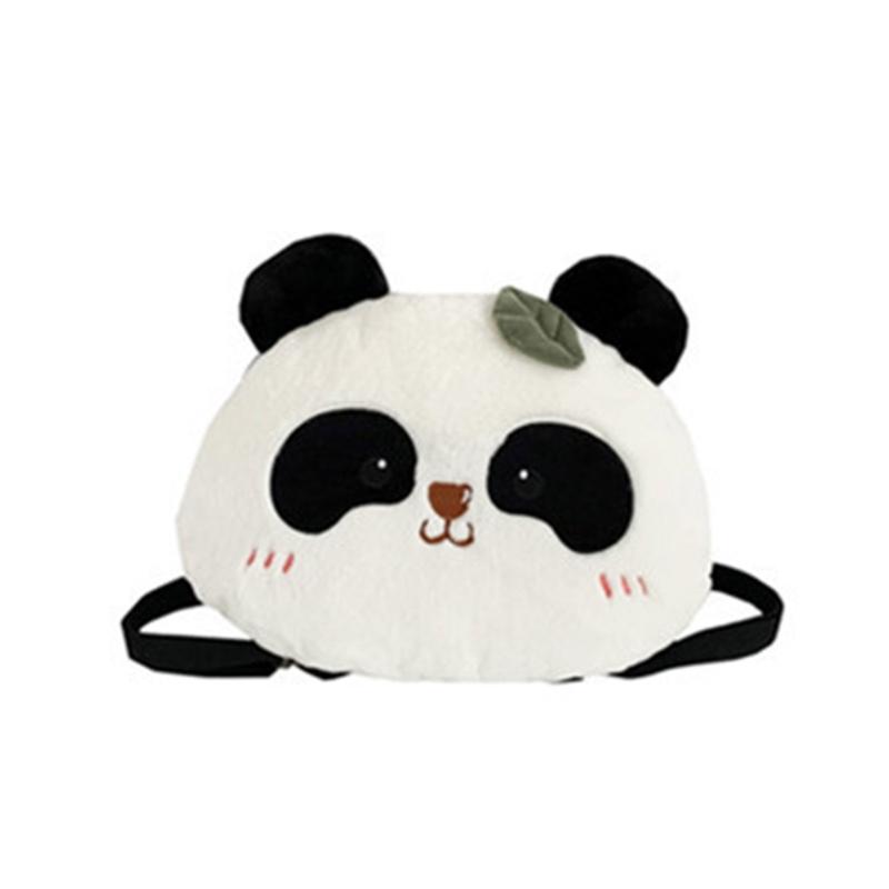 E74B Leuke Dierenrugzak Panda-vormige Rugzak Tas met Verstelbare Riem Leuke Pluche Rugzak Cartoon Voorschoolse Boekentas