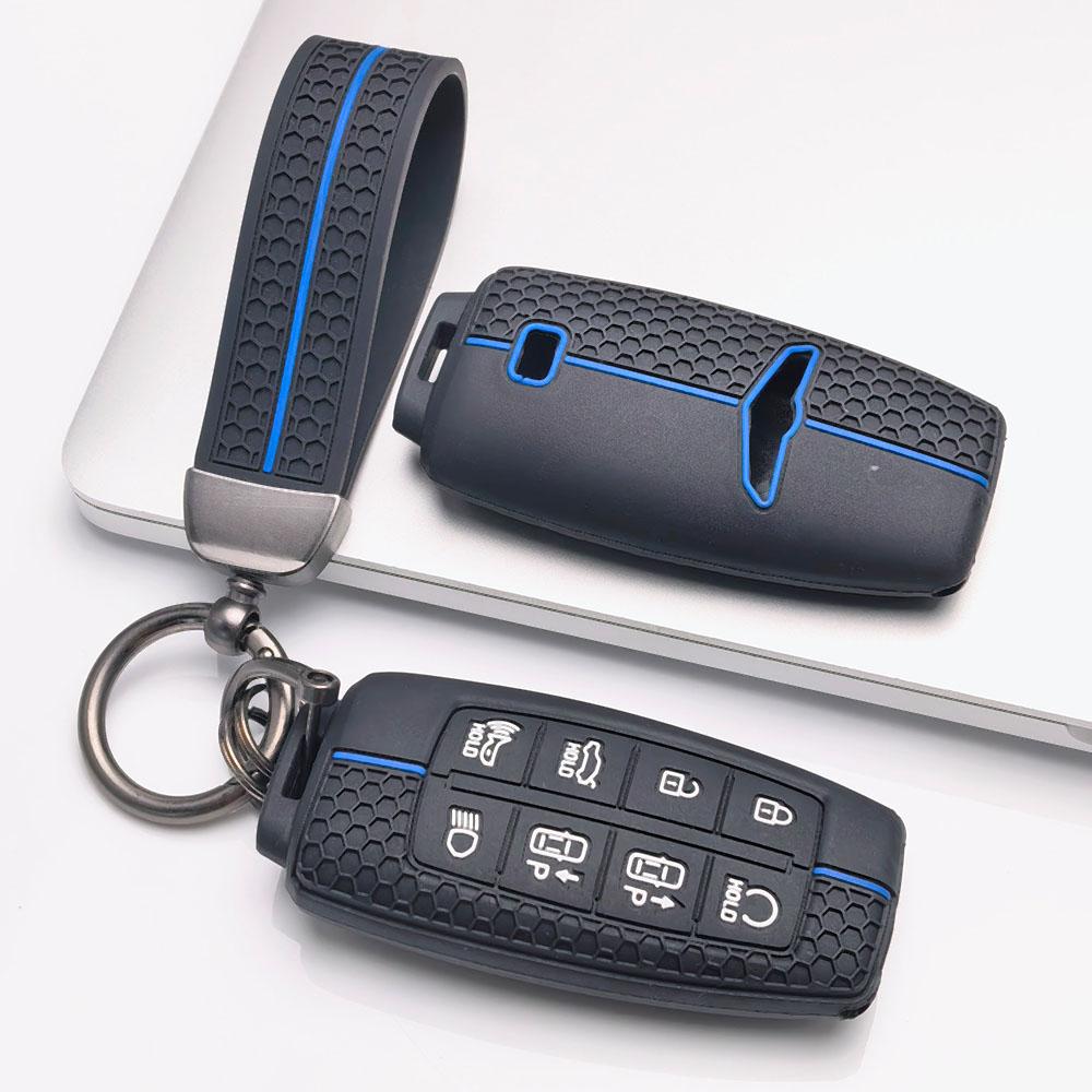 Premium Silikon Bilnyckelhölje För Hyundai i30 K2 K5 För KIA Optima K5 K3 Med Nyckelring Mjuk Silikon Bilinteriör Tillbehör