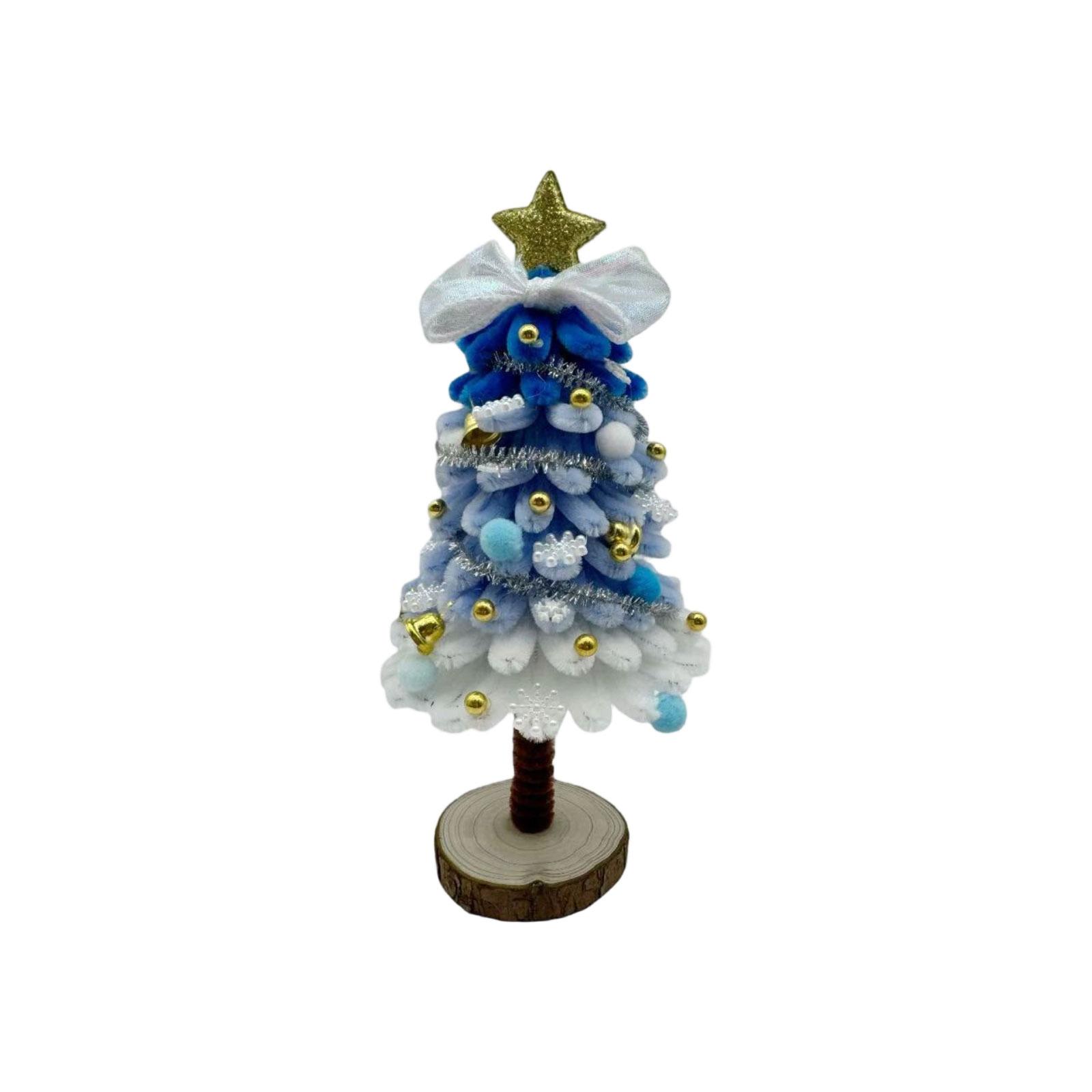 Christmas Tree Finished Product Christmas Stick Handmade DIY Finished Desktop Christmas Tree Decoration One Size