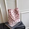 Bag Women's New Casual Large-capacity Beautiful Simple Fashion College Style Shoulder Bag Cherry Strawberry Corduroy Bag