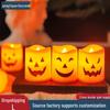 Cross-Border Halloween Pumpkin Lantern Candlestick Decor: Spooky Electronic Candle Lights & Tabletop Ornaments