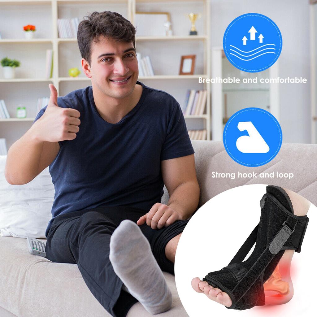 Plantar Fasciitis Night Splint Unisex Adjustable Foot Drop Orthotic Brace for Plantar Fasciitis & Achilles Tendonitis Relief