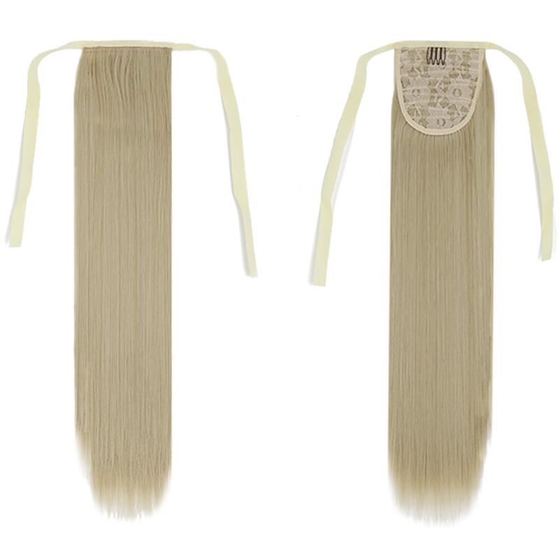 

LISI HAIR женский длинный прямой парик с хвостиком, наращивание волос, черный, коричневый, светлый, синтетический парик, на клипсе, натуральный, для повседневного использования